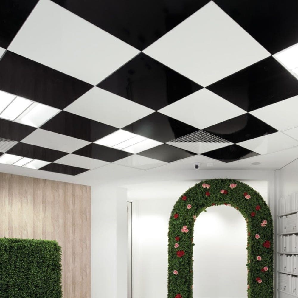 SAS System 120 Plain Surface Metal Ceiling Tile Clip-In 1200mm x 600mm - Pack of 10 | 7.2m2