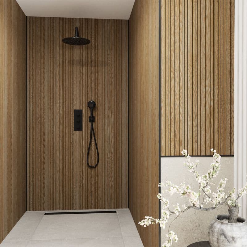Wetwall Bathroom Wall Panel - 2440mm x 900mm x 4mm - Linear Oak