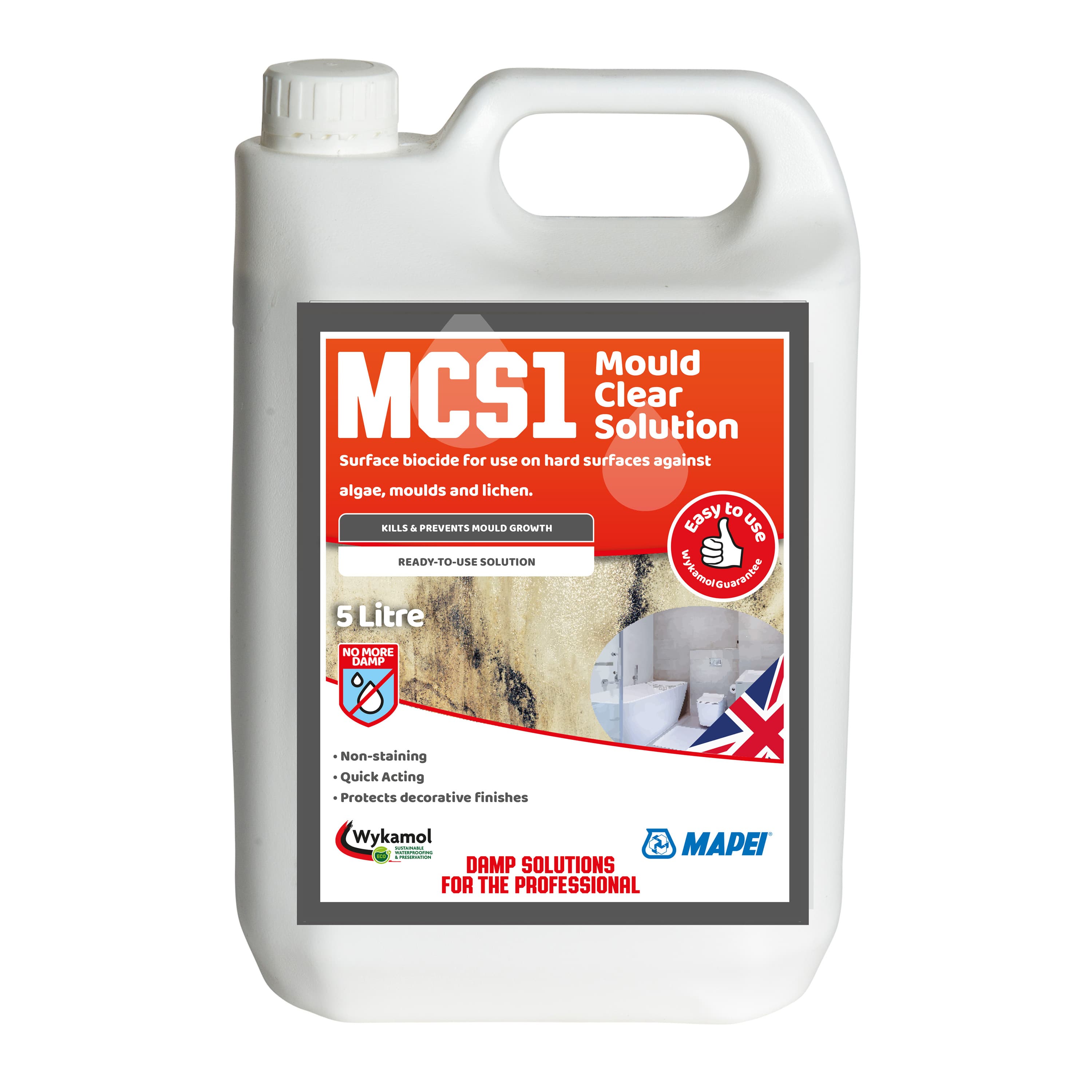 Wykamol Mould Clear Solution MCS1 Jerry Can 5 Litre