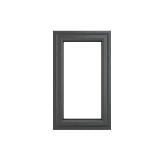 Crystal Double Glazed uPVC Grey/White Window Left Hung 610mm x 965mm Clear
