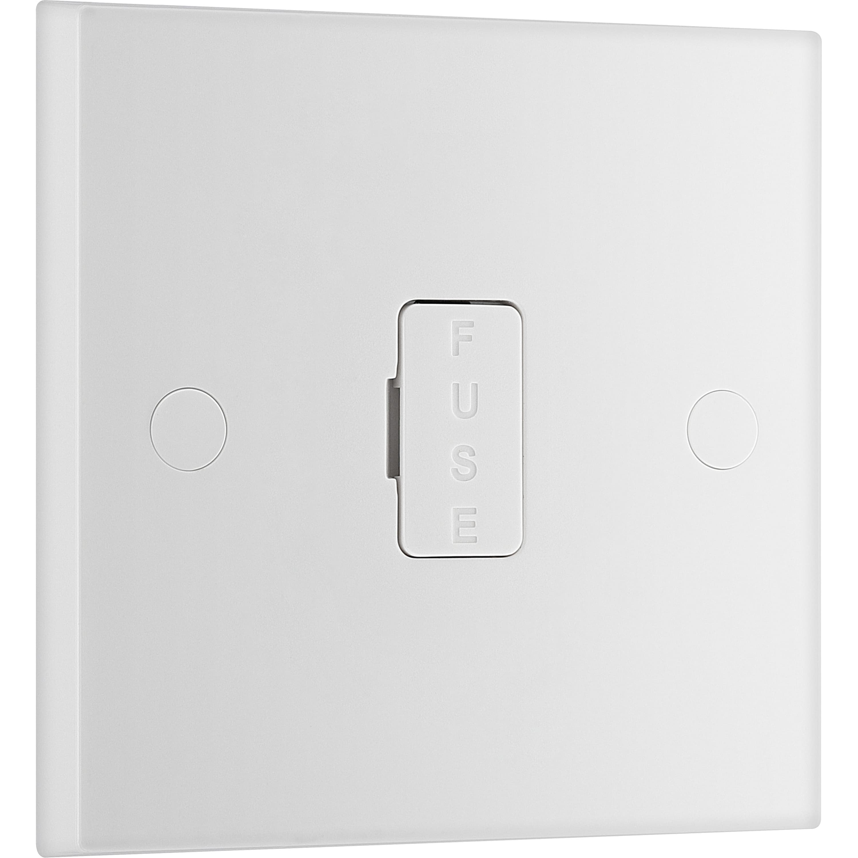 BG 952 1-Gang 13A Unswitched Fused Spur Square Edge White