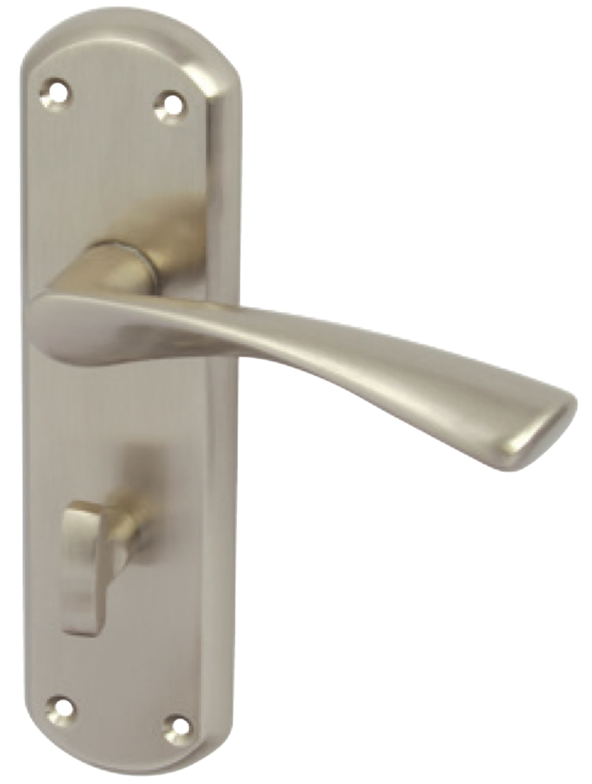Hafele Olton Lever Bathroom Lock Handle Satin Nickel