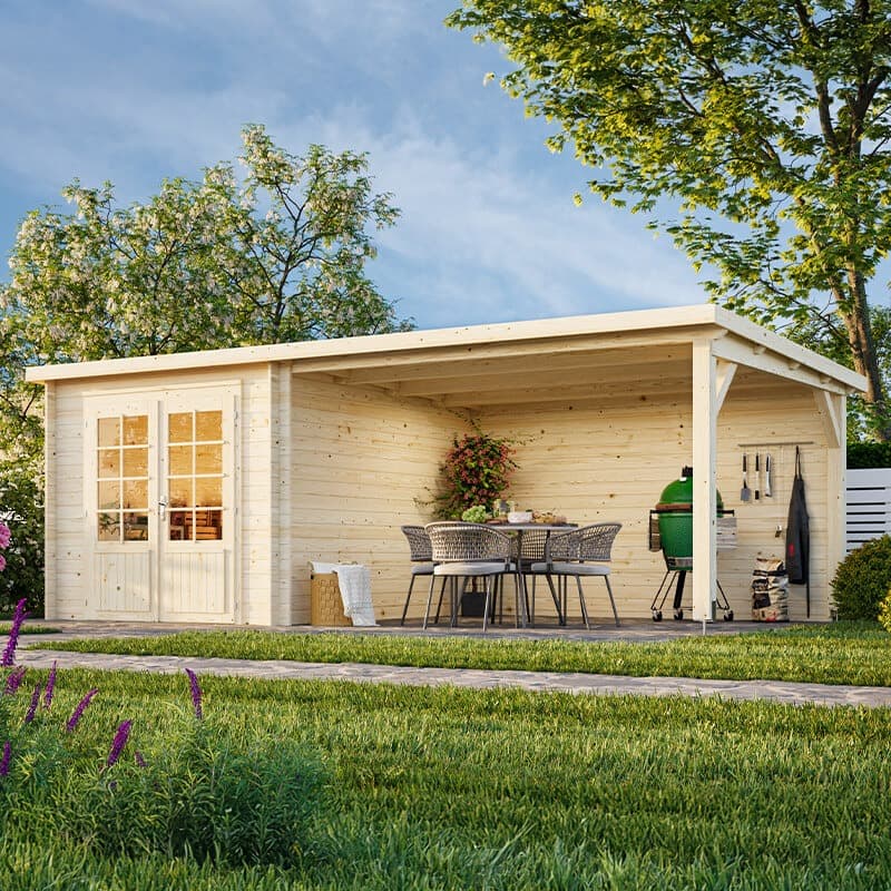 Palmako Ella 6m x 3m Log Cabin Summer House (28mm)