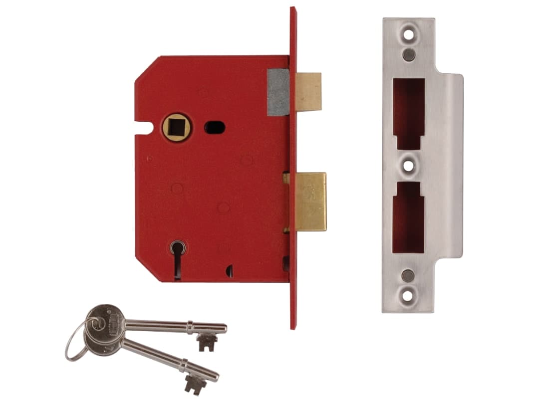 UNION 2201 5 Lever Mortice Sashlock Brass Finish 65mm 2.5in Visi Y2201-PL-2.50