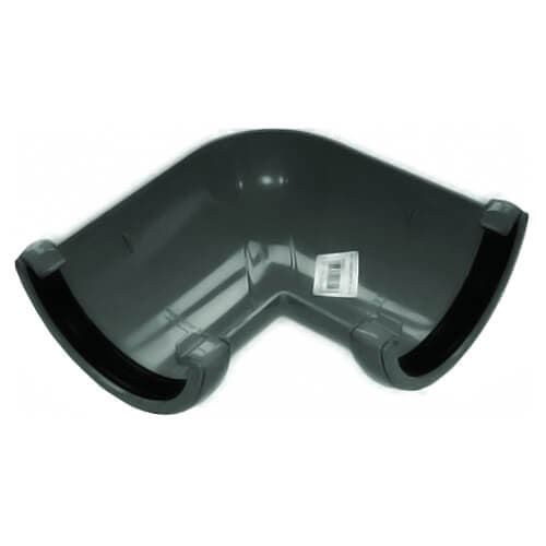 FloPlast Half Round Gutter Angle - 90 Degree x 112mm Anthracite Grey