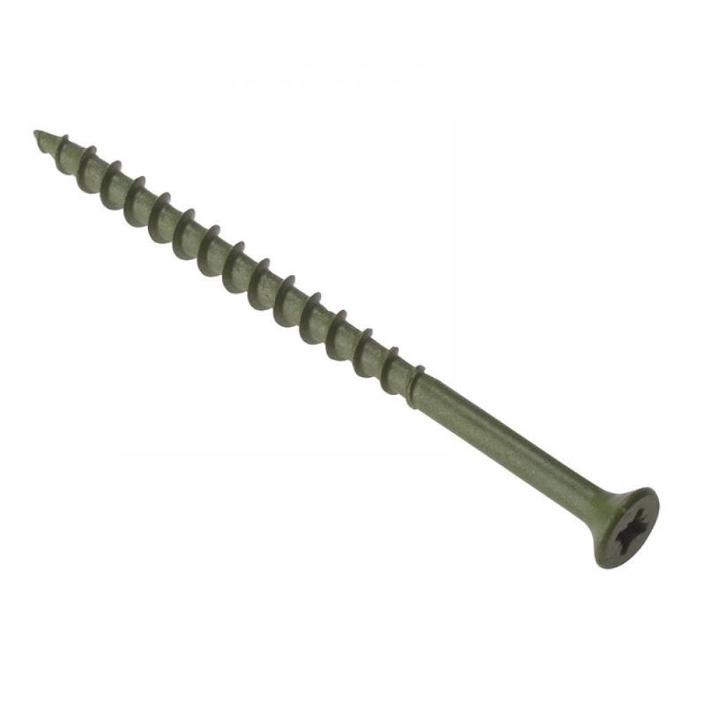 Forgefix DS4575T Decking Screw Pozi Compatible St Green Anti-Corrosion 4.5 X 75Mm Tub 1000