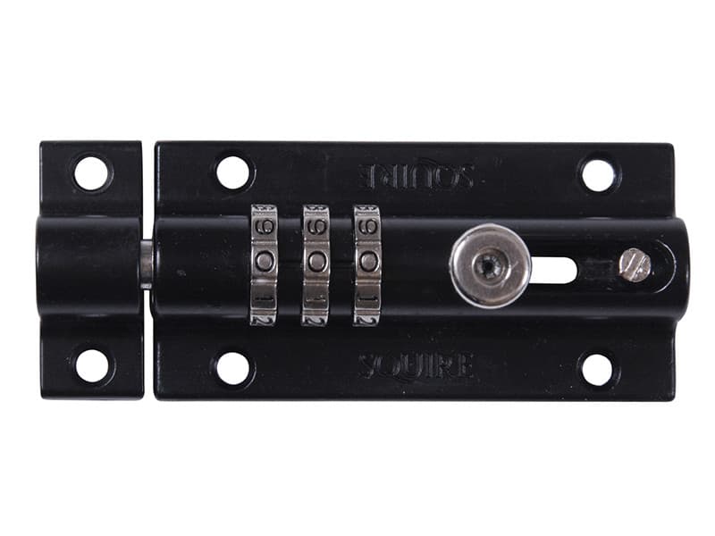 Squire COMBI 3 Combibolt 3 Re-Codable Locking Bolt Black 92Mm