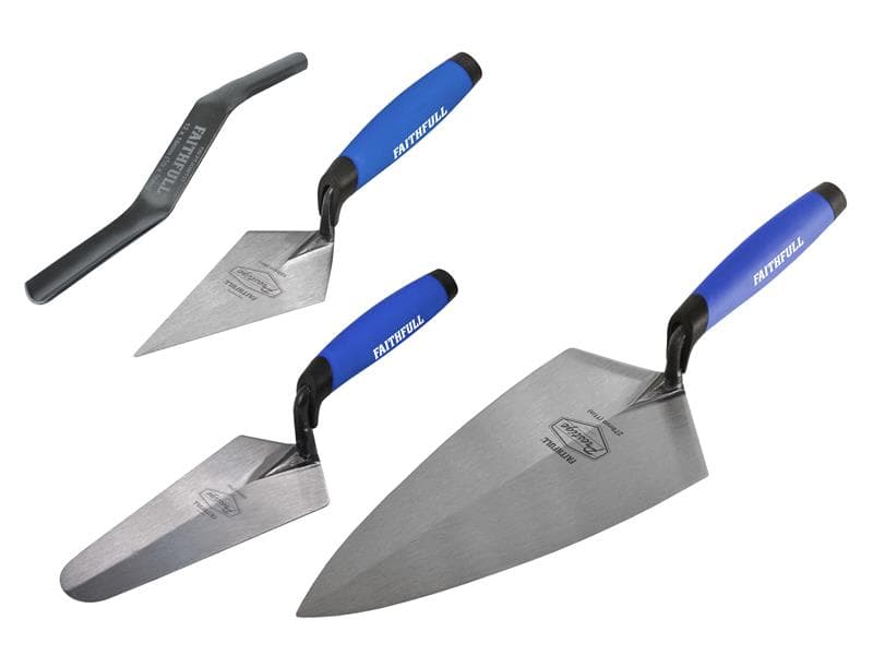 Faithfull Prestige Professional Brick Trowel Set 4 Piece
