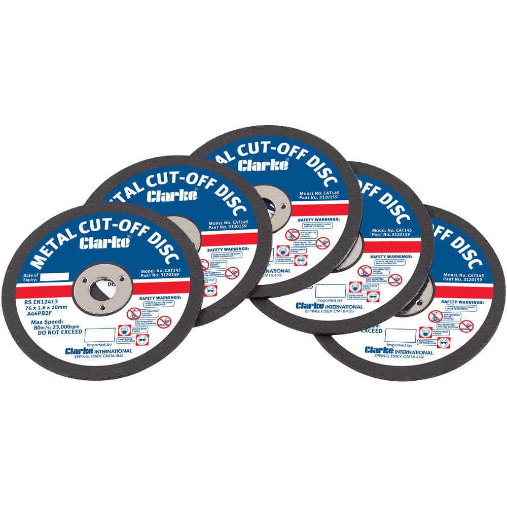 Clarke 3120159 Cat145 3” Pack Of 5 Cutting Discs