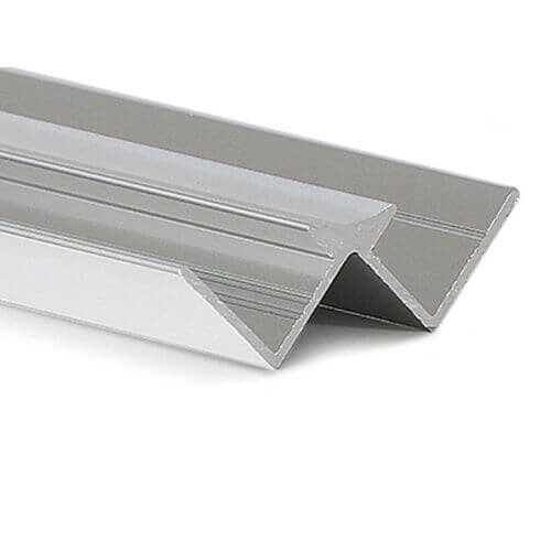Guardian Internal Cladding Aluminium Internal Corner - 2400mm Satin - For 10mm Bathroom/Shower/Kitchen/Ceiling Panels