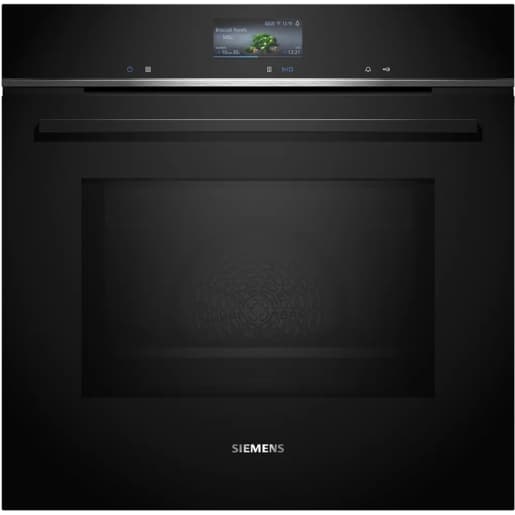 Siemens iQ700 HM776G1B1B Built-in Single Oven with Microwave & Pyrolytic Clean Black & Steel