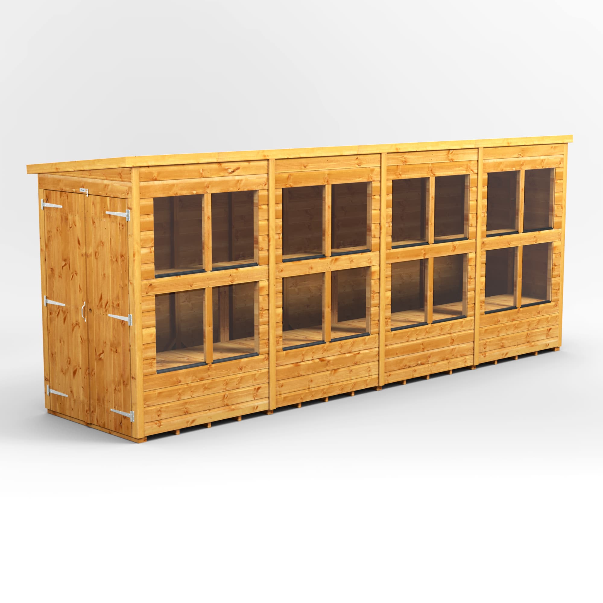 16 x 4 Power Pent Double Door Potting Shed