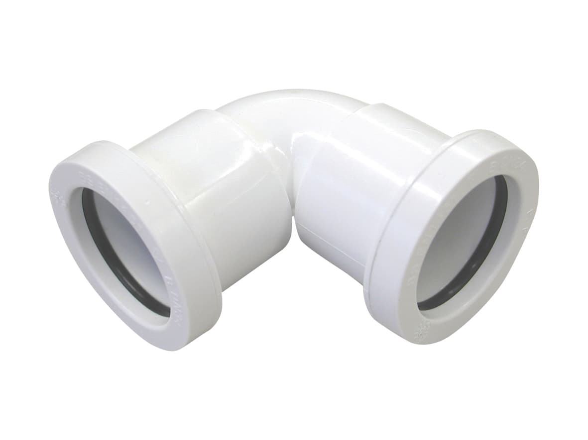 Osma Wavin Osma Waste push-fit knuckle bend 90 degree 32mm white