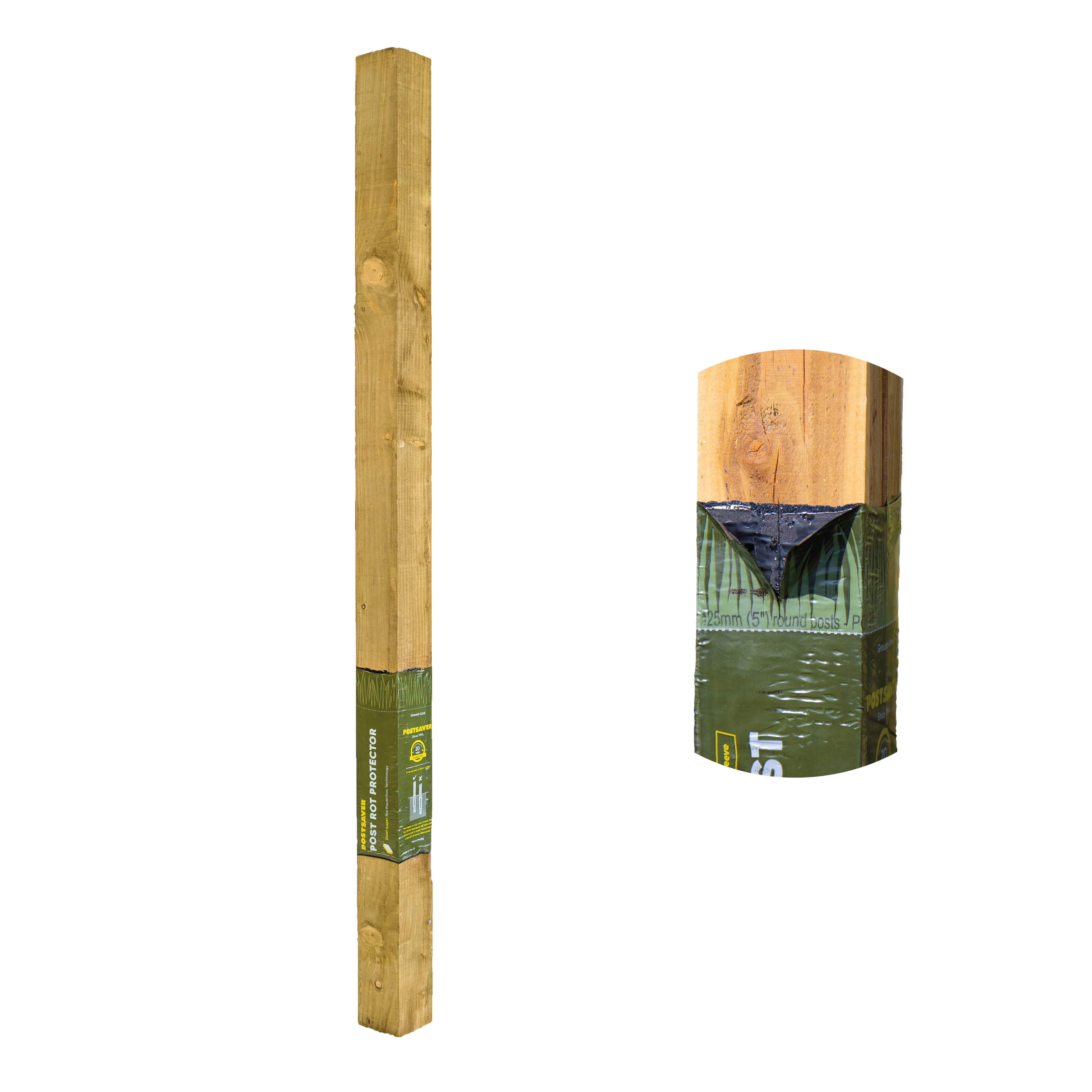 2.4m High 100 x 100mm Postsaver Rot Protected UC4 Post