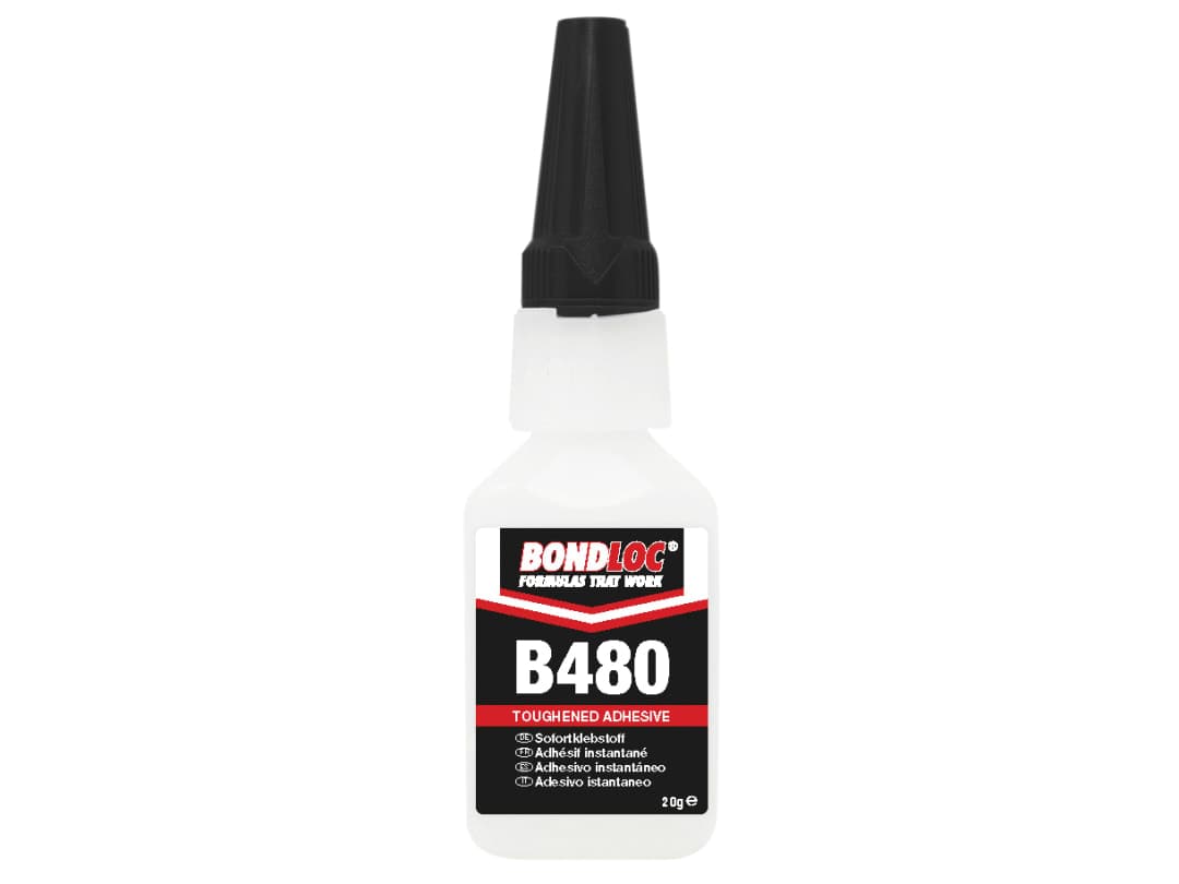 Bondloc B480 Black Rubber Toughened Cyanoacrylate 20g B480-20