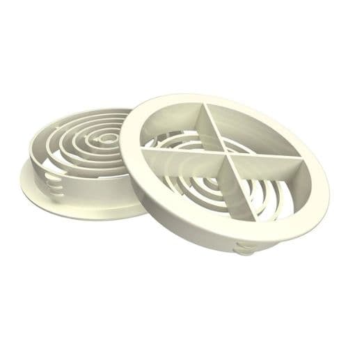 Circular Soffit Vent - White