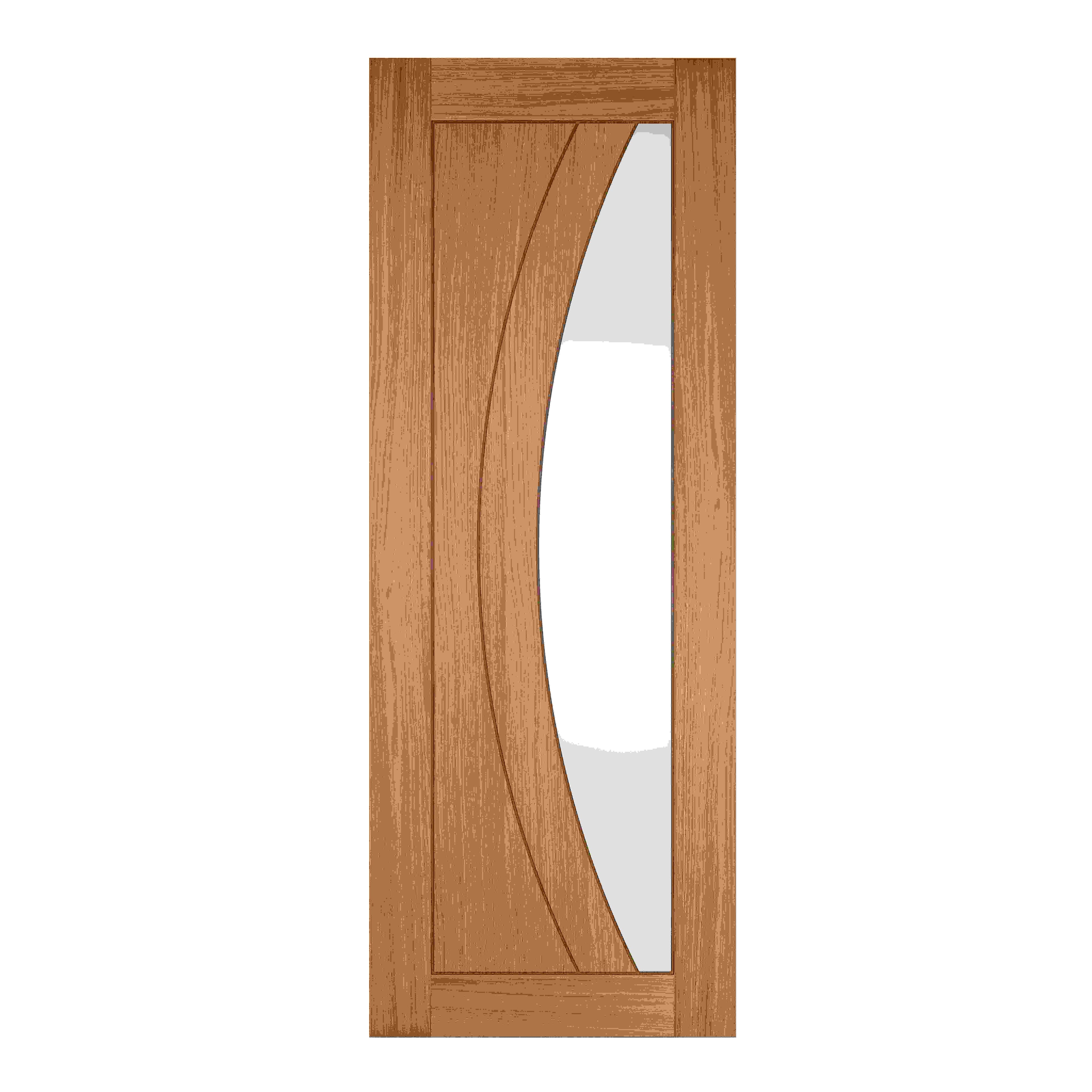 Sicily Oak Contemporary Clear Glazed Internal Door - Finished - 35 x 1981 x 610mm