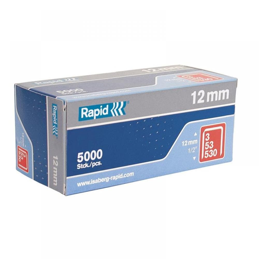 Rapid 11859610 53/12B 12Mm Galvanised Staples (Box 5000)