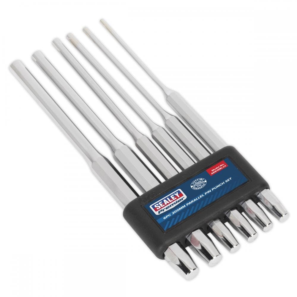Sealey AK9128L Parallel Pin Punch Set 6Pc 200Mm