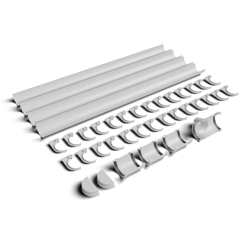 FloPlast 16mtr 170mm Industrial/Xtraflo Gutter Kit - Standard - White