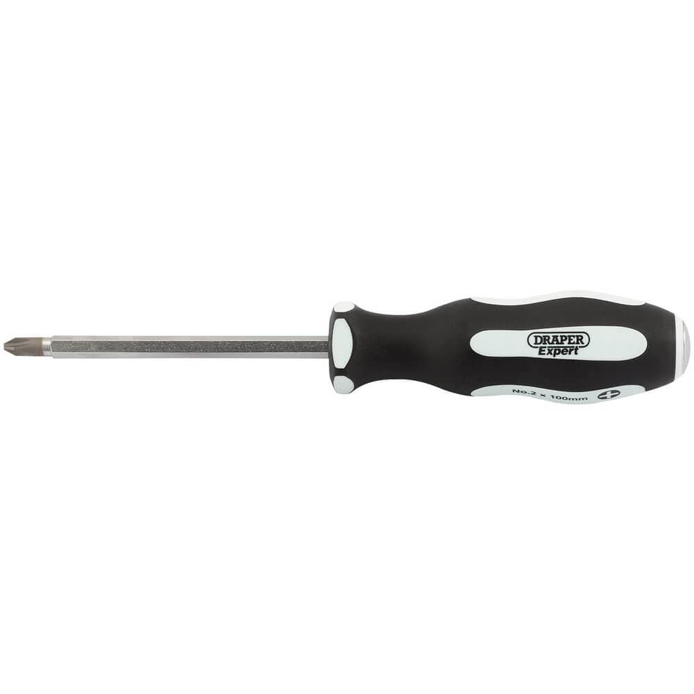 Draper Expert 35223 ftPound Thruft Cross Slot Soft Grip Screwdriver No.2 X 100Mm each