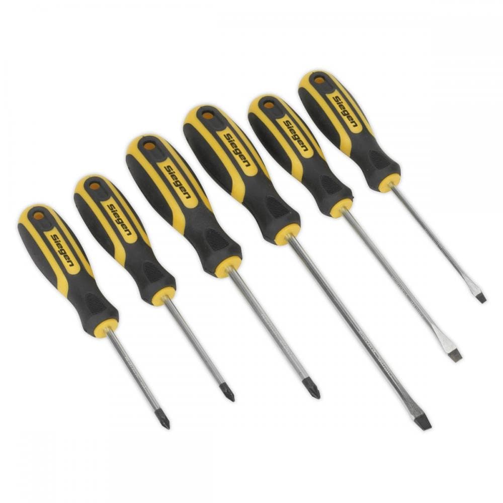 Sealey S0615 Soft Grip Screwdriver Set 6Pc