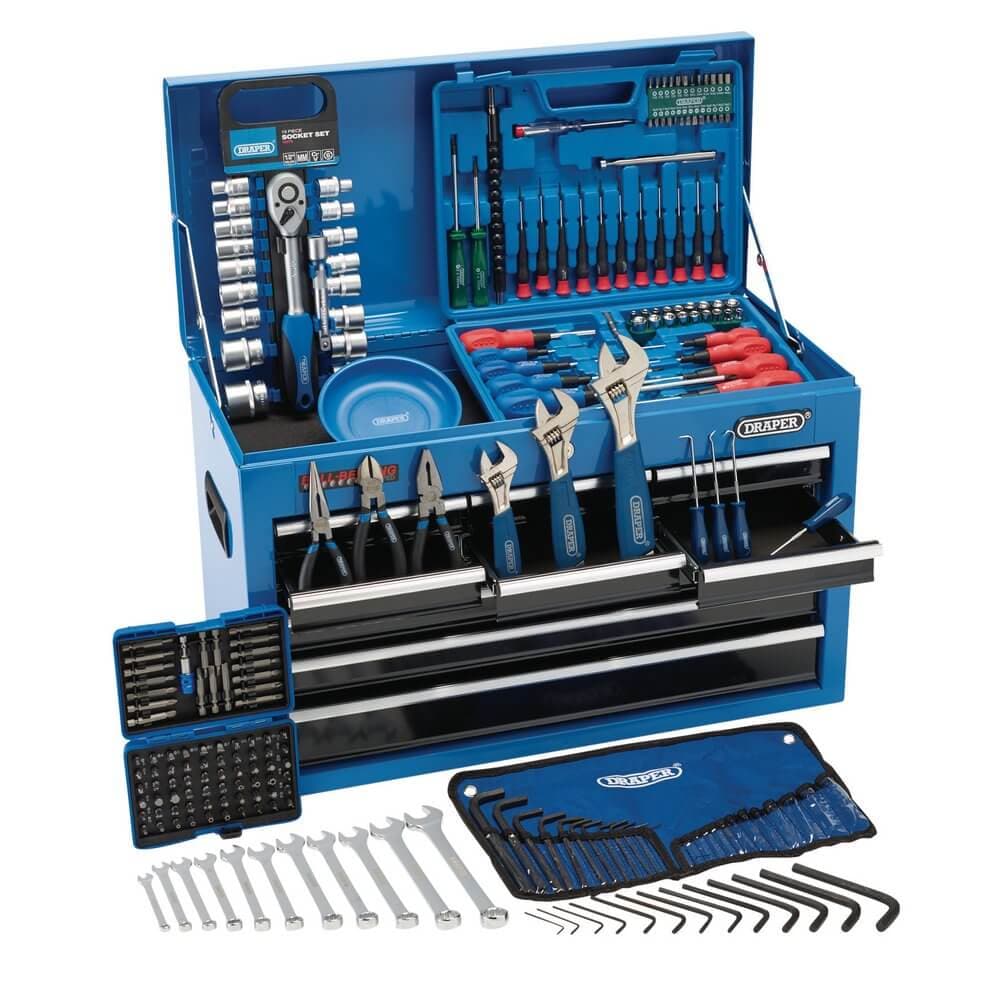 Draper Top Chest Tool Kit 9 Drawer (216 Piece) each 1 21548