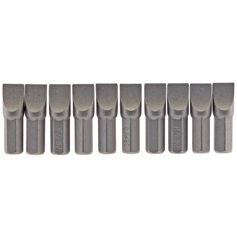 Draper 64046 Plain Slot Insert Bit 8Mm 1/4in Hex 25Mm Long (Pack Of 10) per pack