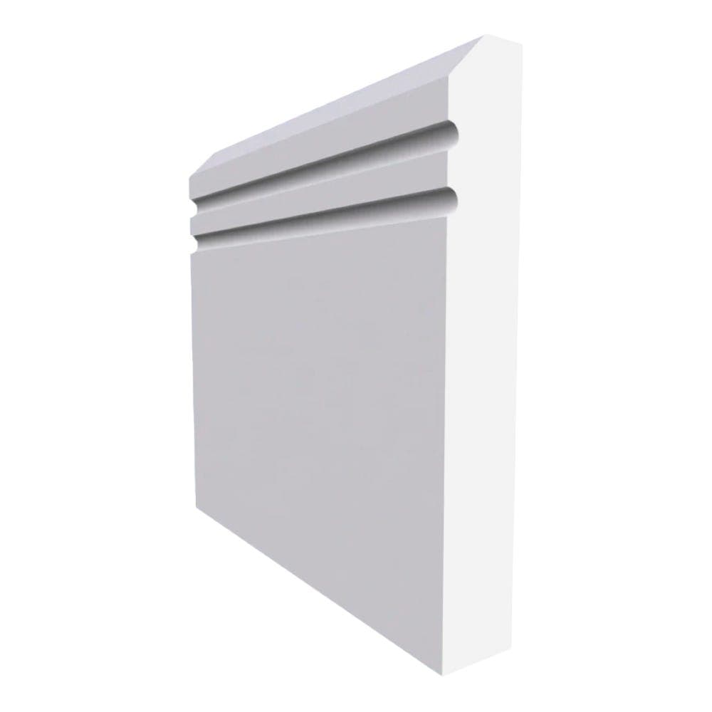 Edge C Grooved 2 MDF Skirting Board Unprimed 4200mm x 70mm x 18mm