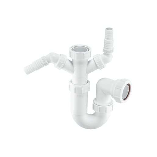 McAlpine WM11 Sink P Trap & 2 Nozzles 38mm