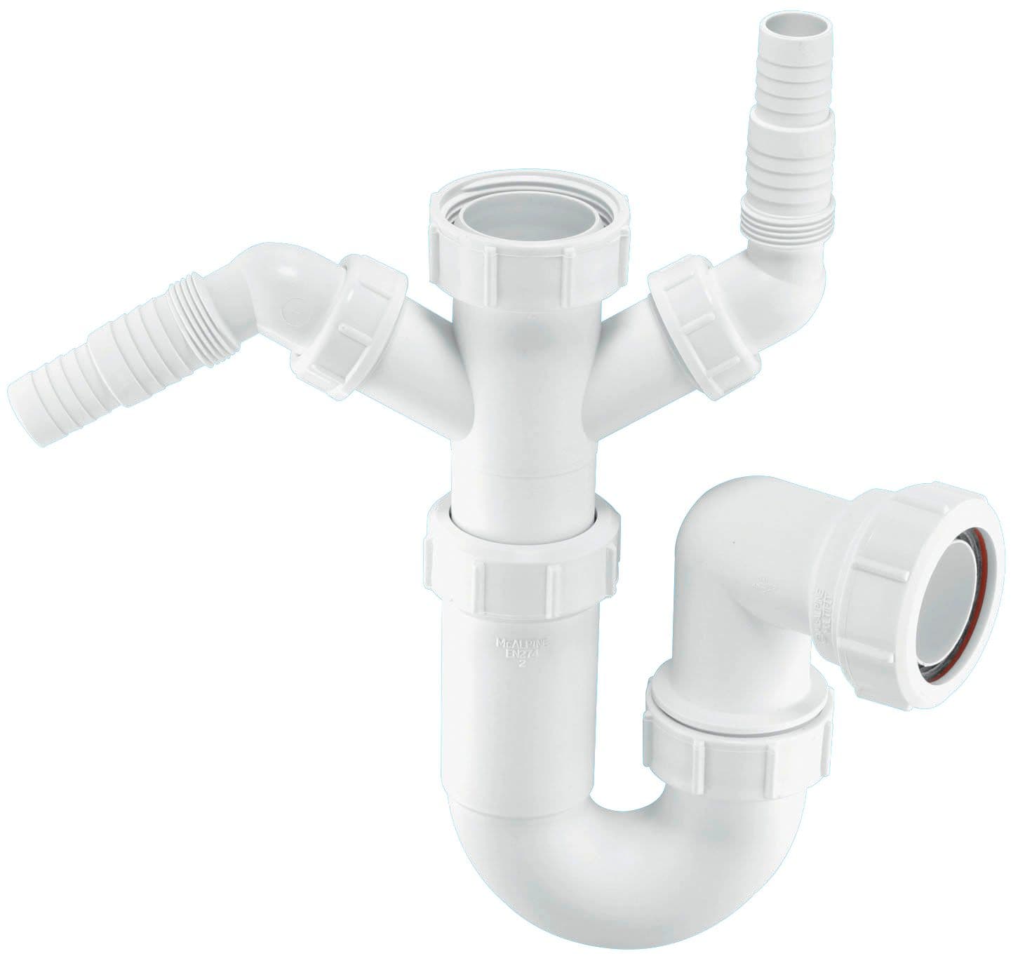 McAlpine WM11 Sink P Trap & 2 Nozzles 38mm