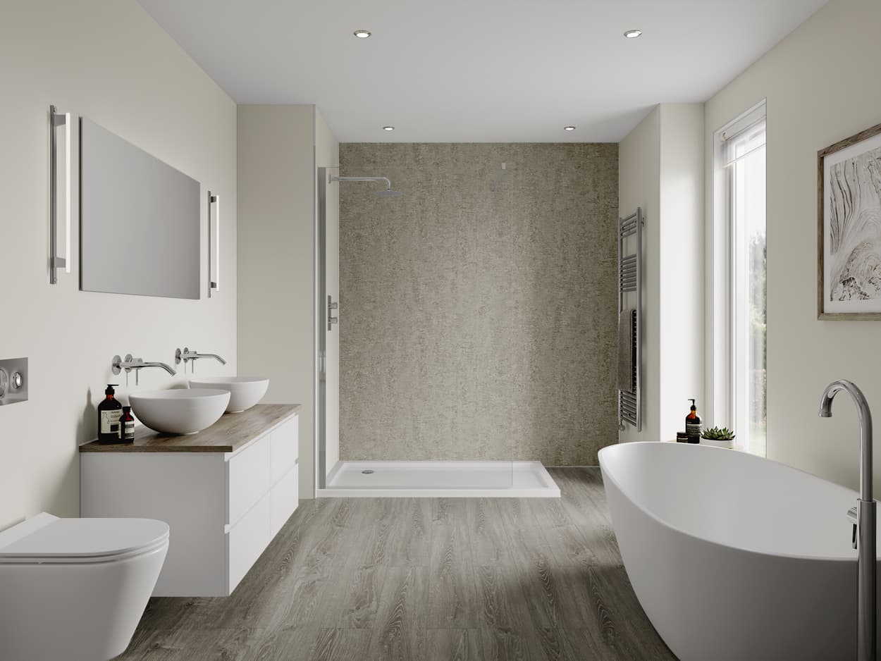 Multipanel Linda Barker Bathroom Wall Panel Unlipped 2400 x 900mm Stone Elements 8831
