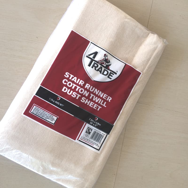 4Trade Dust Sheet Cotton Twill Runner 7200mm x 900mm
