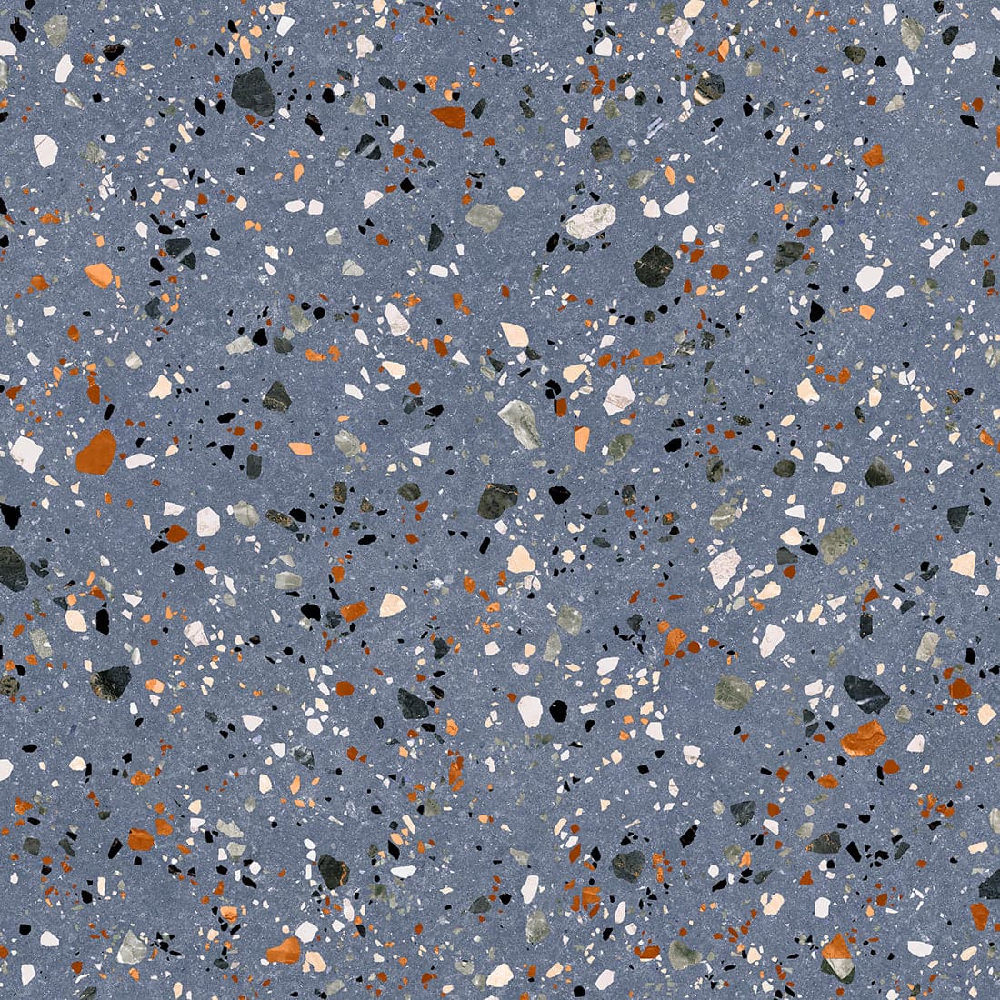 London Terrazzo Blue Porcelain Tile 60x60cm