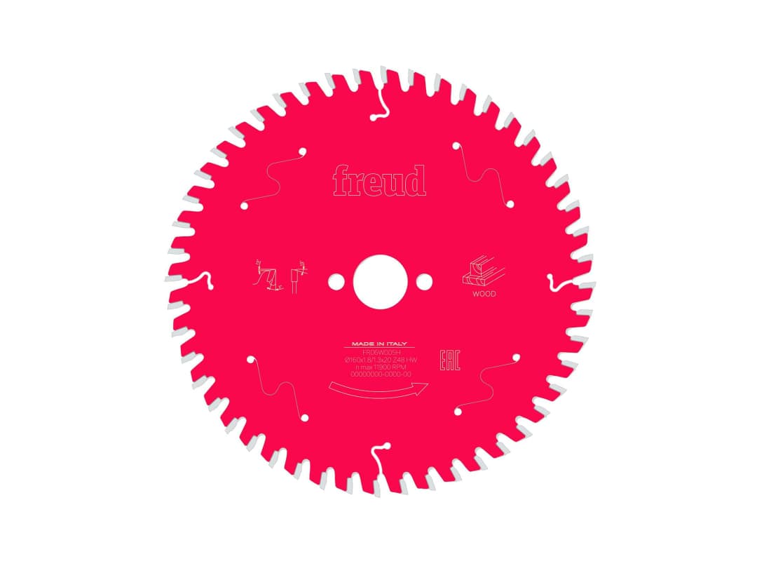 Freud Wood Circular Saw Blade 160 x 20 x 2.2/1.6mm x 48T F03FS09680