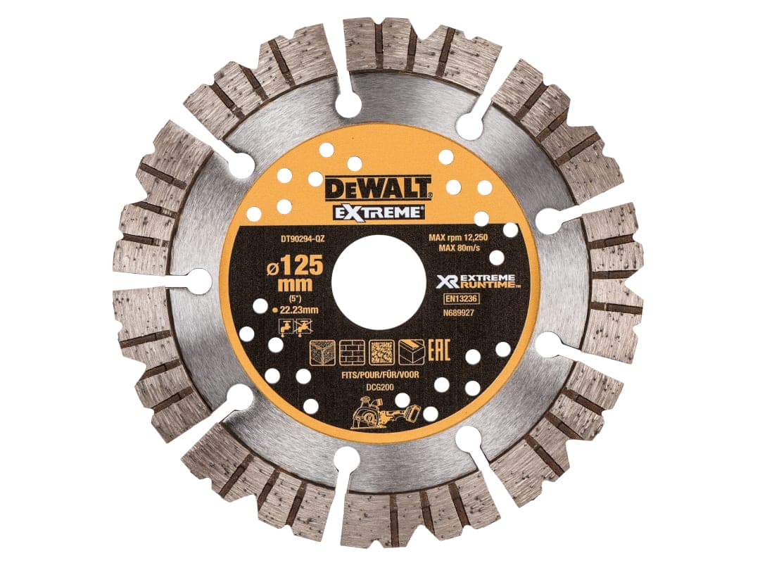 DEWALT Power Tools DT90294 Extreme Diamond Cutting Blade 125 x 22.23mm DT90294-QZ