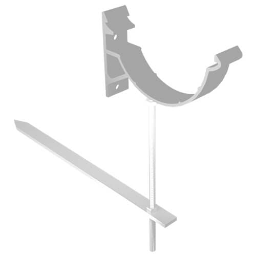 Aluminium Beaded Half Round Gutter Rise and Fall Bracket - 125mm PPC Finish