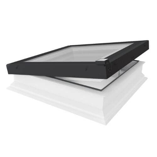 Type G Electrical Opening Flat Roof Window - 600mm x 900mm Double Glazed Black