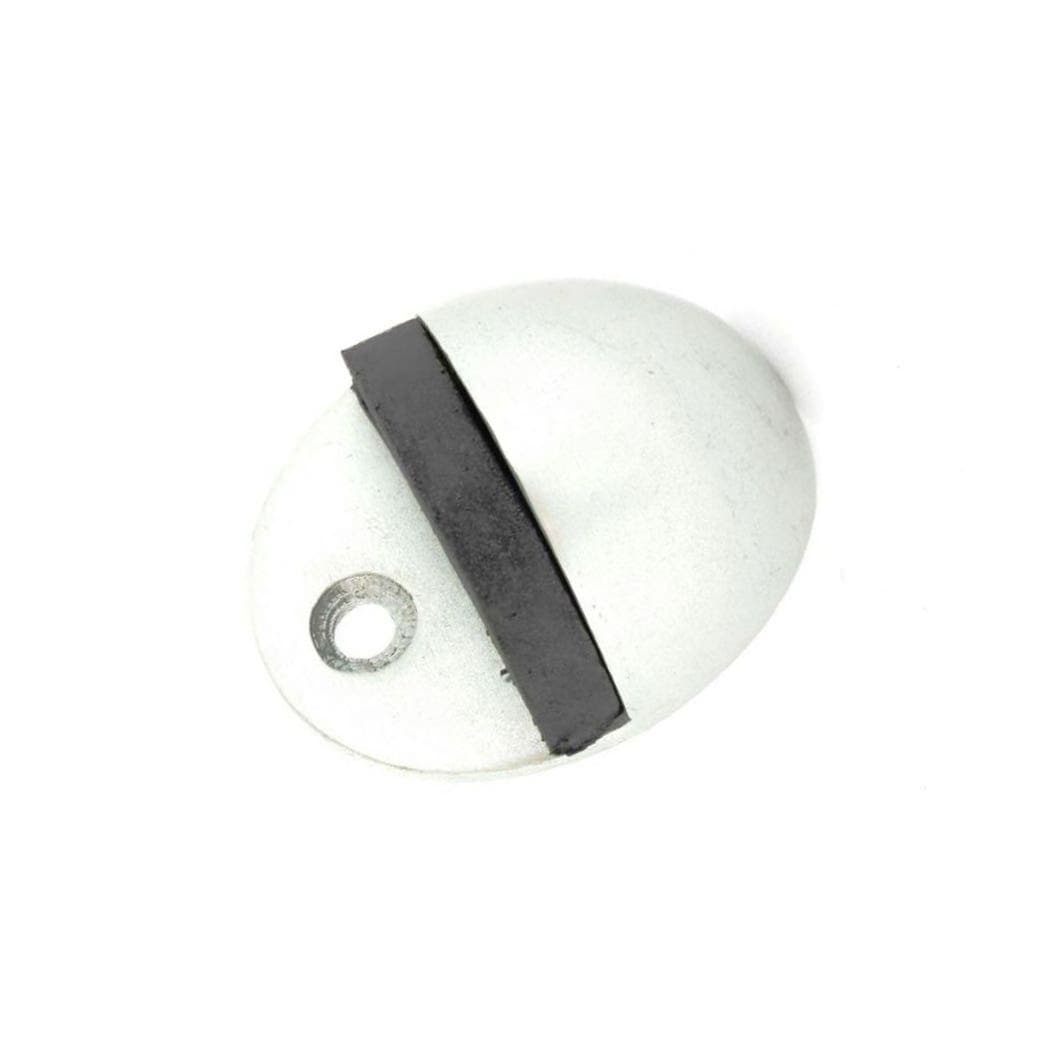 Shield Oval Ground Door Stop - 23x48mm - Satin Anodized Aluminium - Hardware Solutions