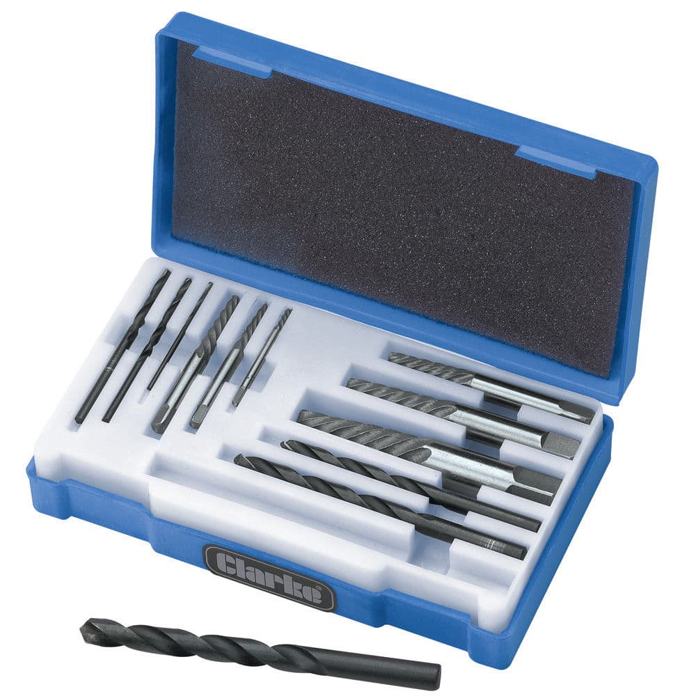 Clarke 1801526 Cht526 12 Piece Drill And Screw Extractor Set