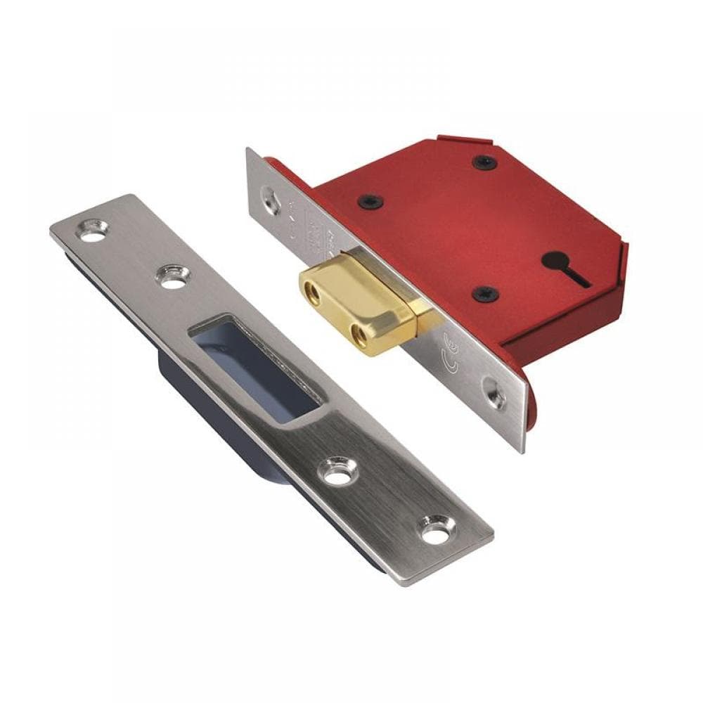 Union Y2103S-SS-3.0 Strongbolt 2103S 3 Lever Mortice Deadlock Stainless Steel 81Mm 3In Visi