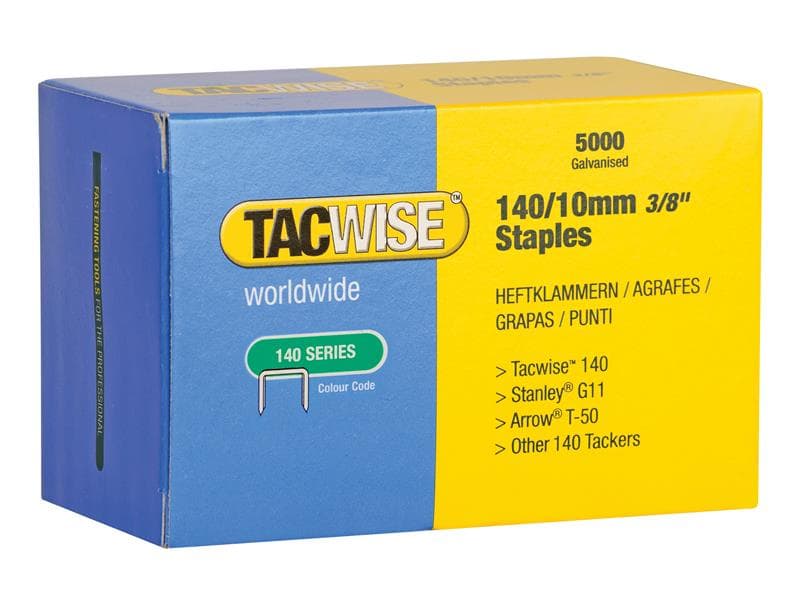 Tacwise 0342 140 Galvanised Staples 10Mm (Pack 5000)