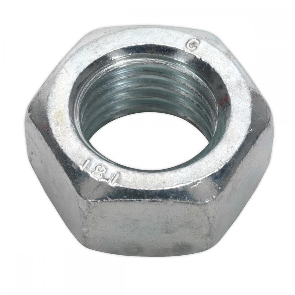 Sealey SN20 Steel Nut Din 934 - M20 Zinc Pack Of 10