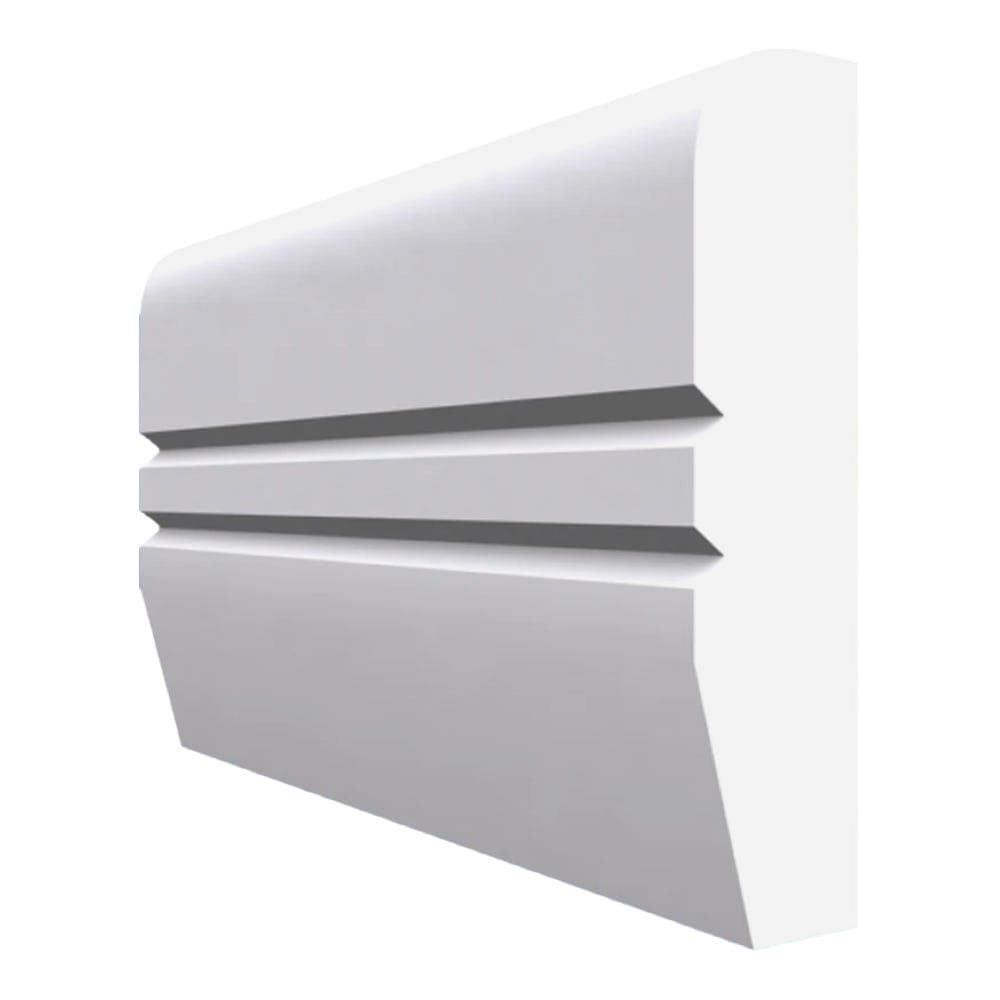Chamfered Square V Grooved 2 MDF Dado Rail White Primed 4200mm x 70mm x 18mm