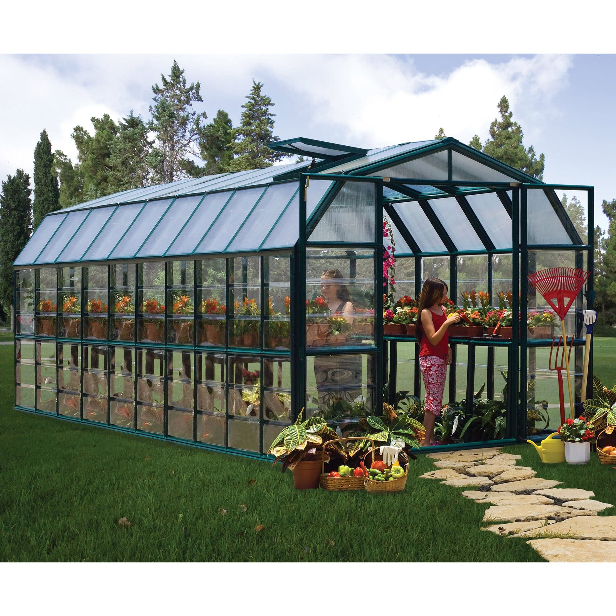 8â x 20â Palram Canopia Rion Grand Gardener Large Polycarbonate Greenhouse (2.67m x 6.39m)