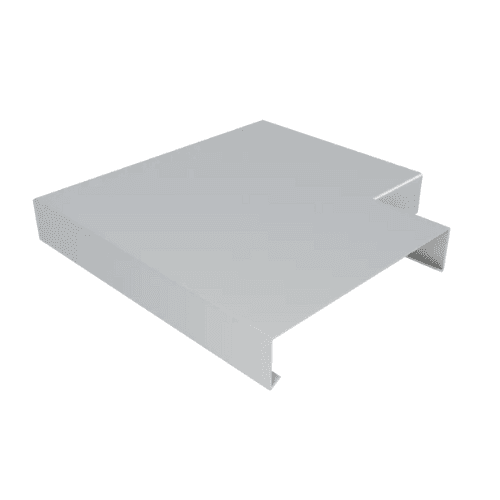 Aluminium Coping for 241-300mm Wall - 90 Degree Angle - 360mm Painted