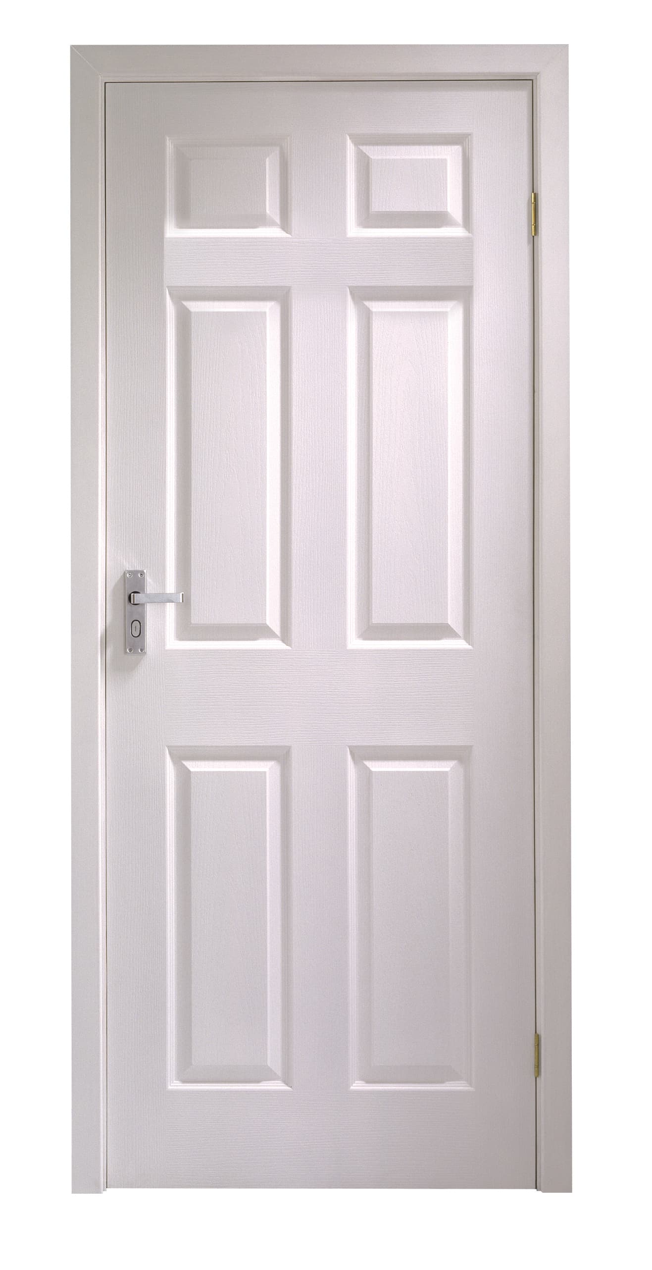 Travis Perkins White Primed 6 Panel Grained Midweight Door 1981 x 686 x 35mm