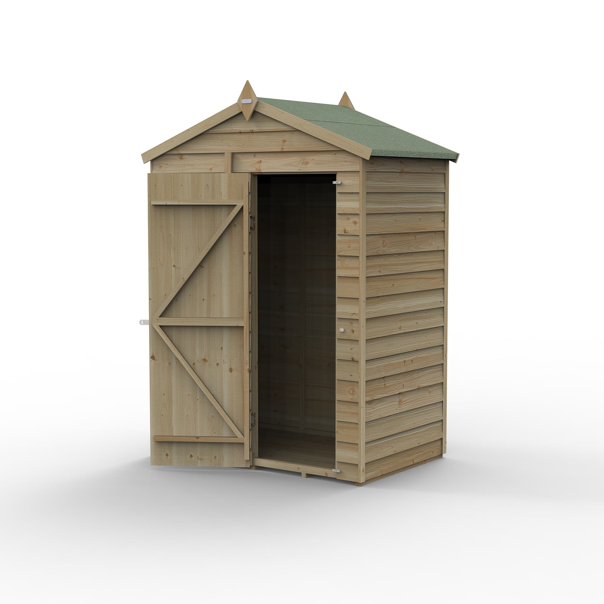 Forest Garden 4LIFE Apex Shed 5 x 3 - Single Door - No Window