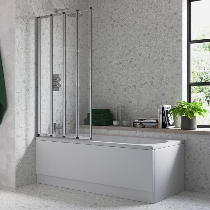 Framed Four Fold Bath Screen