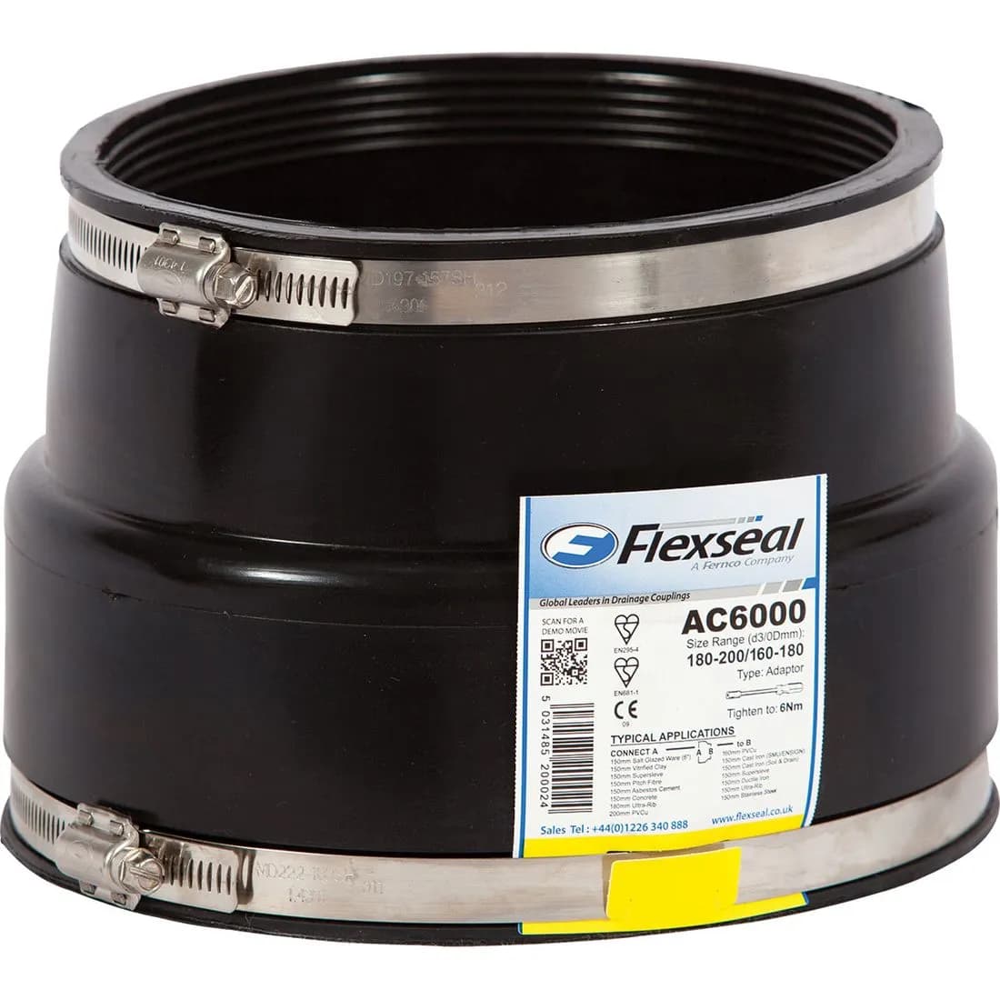Fernco Universal Adaptor 150Mm Clay To 160Mm Multi